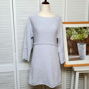 J. Jill Size S Light Blue Organic Cotton Sweater Dress.